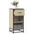 Aparador madera ingeniería y metal roble Sonoma 35,5x35x76