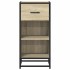 Aparador madera ingeniería y metal roble Sonoma 35,5x35x76