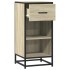 Aparador madera ingeniería y metal roble Sonoma 35,5x35x76