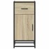 Aparador madera ingeniería y metal roble Sonoma 35,5x35x76
