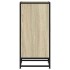 Aparador madera ingeniería y metal roble Sonoma 35,5x35x76
