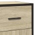 Aparador madera ingeniería y metal roble Sonoma 35,5x35x76