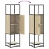 Aparador alto madera de ingeniería y metal 35,5x35x139