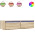 Mueble de TV con luces LED roble sonoma 100X35,5x25