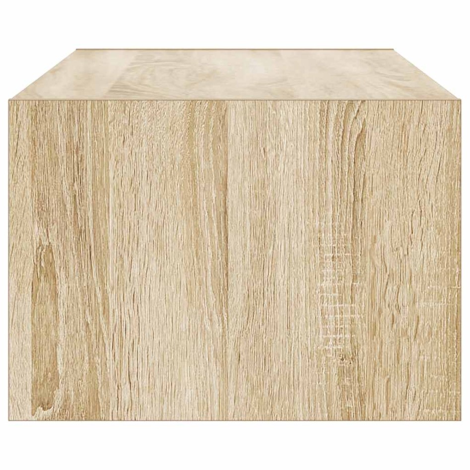 Mueble de TV con luces LED roble sonoma 100X35,5x25