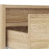 Mueble de TV con luces LED roble sonoma 100X35,5x25
