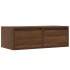 Mueble de TV con luces LED roble marrón 75x35,5x25
