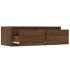 Mueble de TV con luces LED roble marrón 75x35,5x25