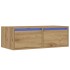 Mueble de TV con luces LED roble artisan 75x35,5x25
