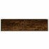 Mueble de TV con luces LED roble ahumado 100X35,5x25