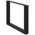 Patas de mesa de centro forma U 2uds acero negro 60x(42-43)