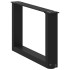 Patas de mesa de centro forma U 2uds acero negro 50x(30-31)