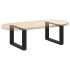 Patas de mesa de centro forma U 2uds acero negro 50x(30-31)