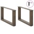 Patas de mesa centro forma U 2uds acero natural 60x(30-31)