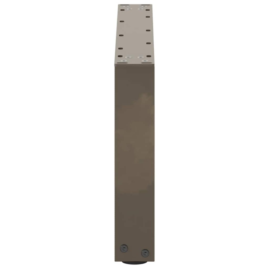 Patas de mesa centro forma U 2uds acero natural 60x(30-31)