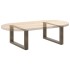 Patas de mesa centro forma U 2uds acero natural 60x(30-31)