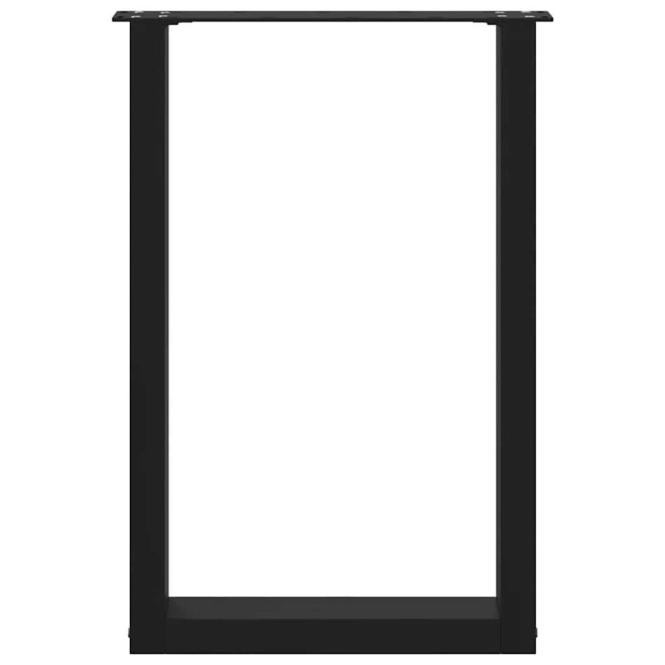 Patas para mesa comedor forma U 2uds acero negro