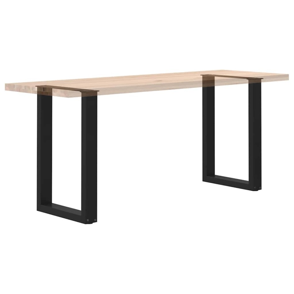 Patas para mesa comedor forma U 2uds acero negro