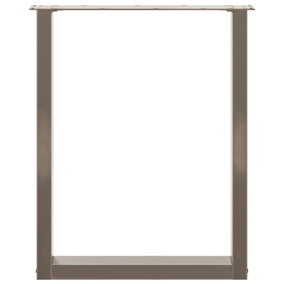 Patas mesa centro forma U 2uds acero natural 60x(72-73)cm