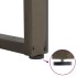 Patas mesa centro forma U 2uds acero natural 60x(72-73)cm