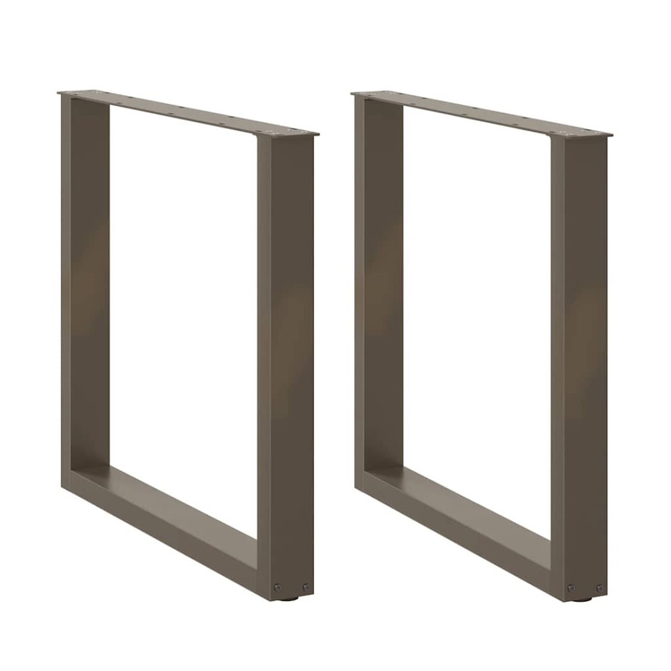 Patas para mesa comedor forma U 2uds acero natural