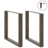 Patas para mesa comedor forma U 2uds acero natural