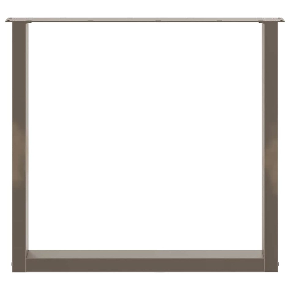 Patas para mesa comedor forma U 2uds acero natural