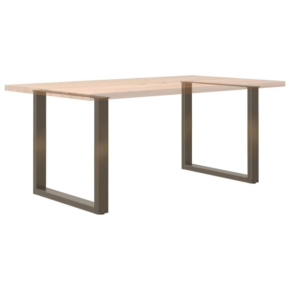 Patas para mesa comedor forma U 2uds acero natural