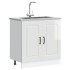 Mueble bajo para fregadero Kalmar blanco brillo 80x46x81,5