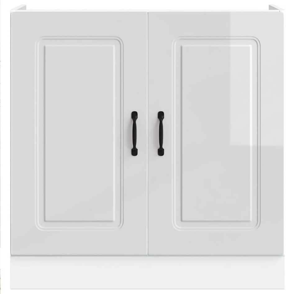 Mueble bajo para fregadero Kalmar blanco brillo 80x46x81,5