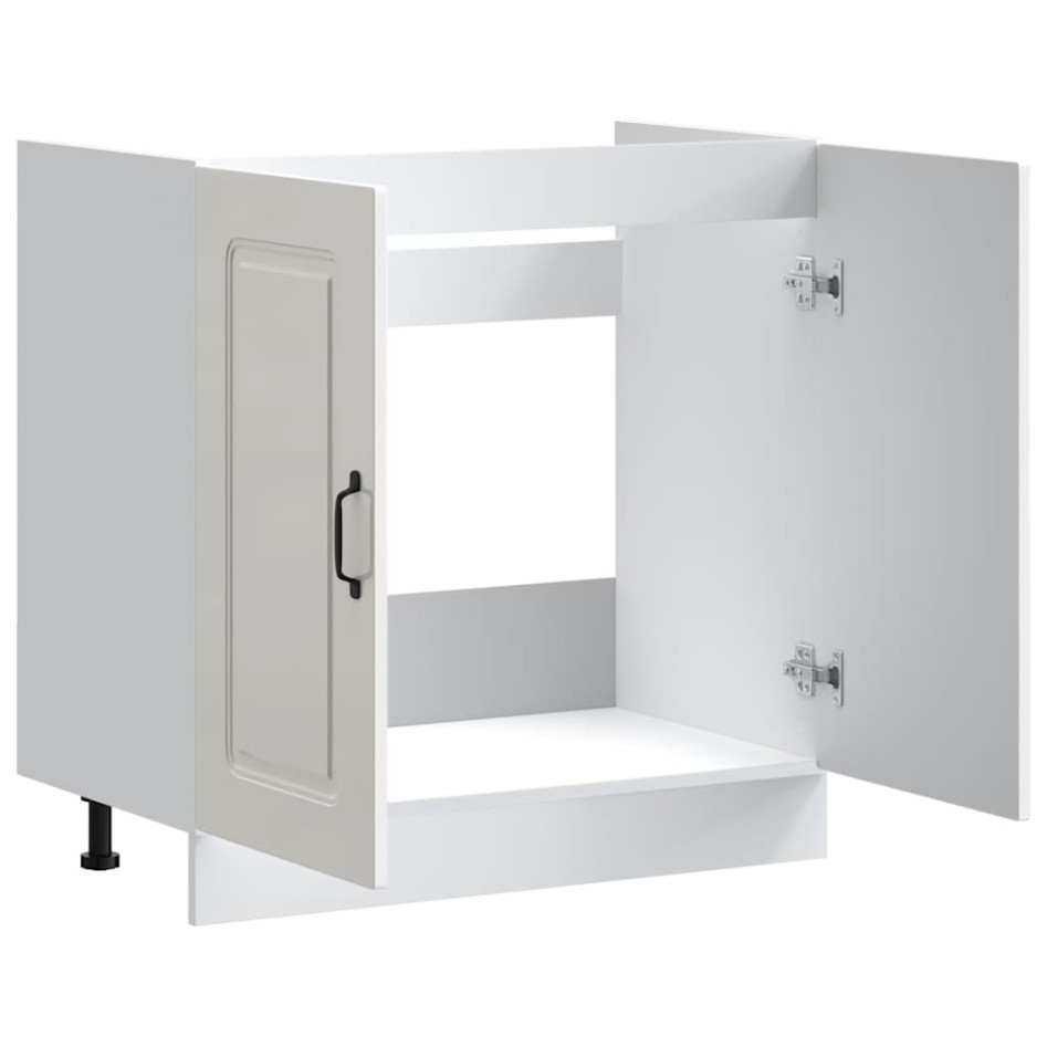 Mueble bajo para fregadero Kalmar blanco brillo 80x46x81,5