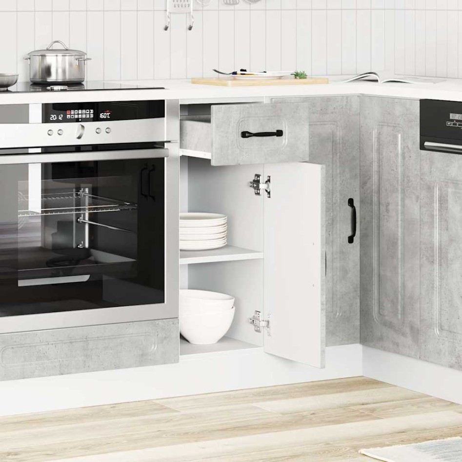 Mueble bajo de cocina Kalmar madera de ingeniería gris