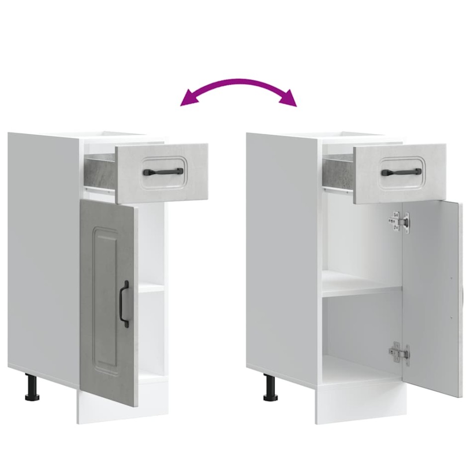 Mueble bajo de cocina Kalmar madera de ingeniería gris