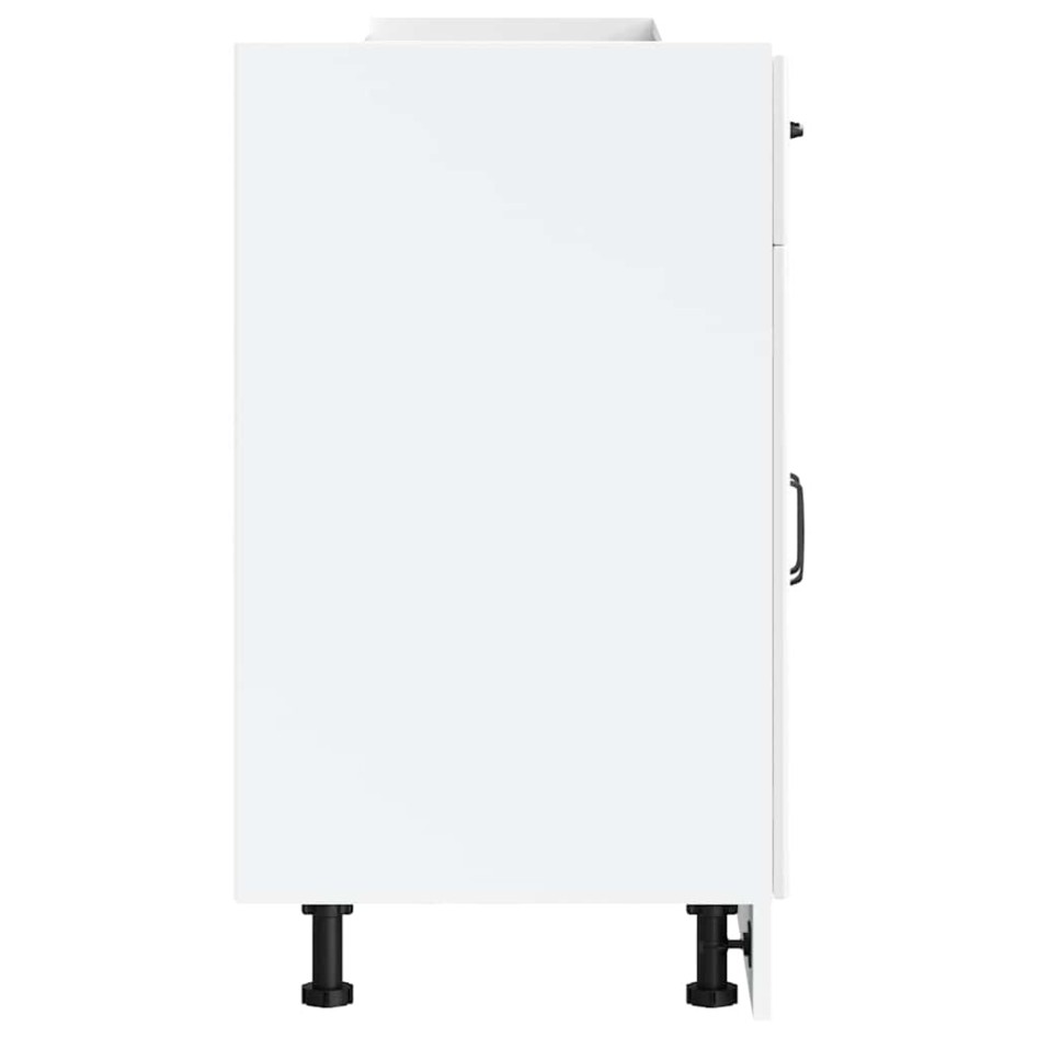 Mueble bajo cocina Kalmar madera ingeniería blanca alto