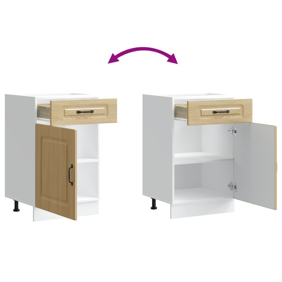 Mueble bajo de cocina Kalmar madera ingeniería roble