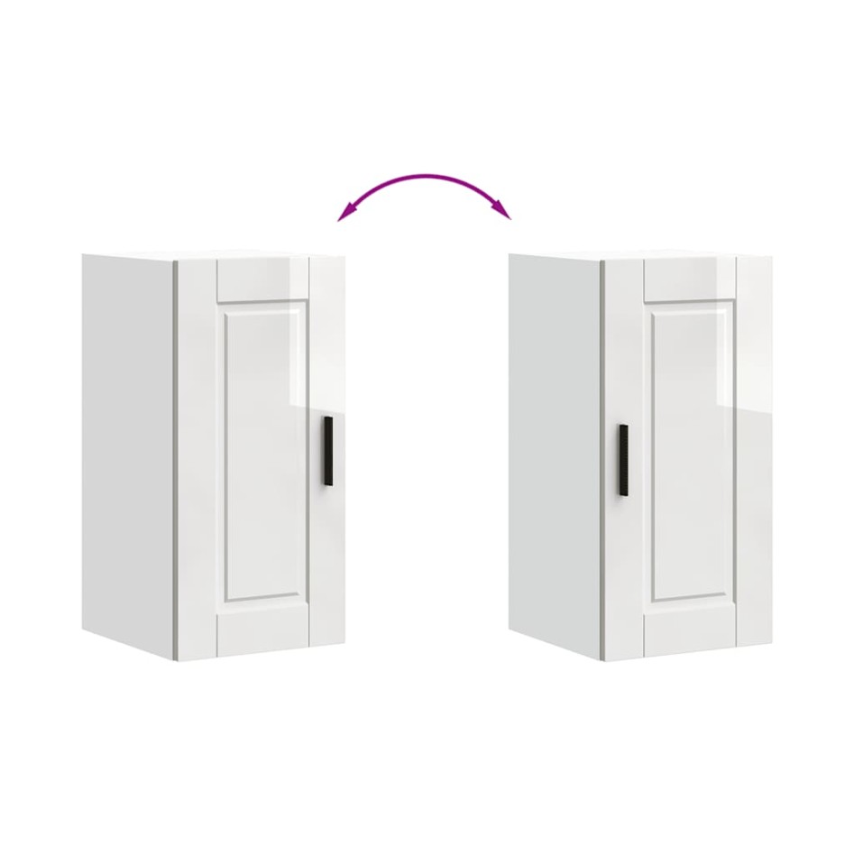 Armario pared cocina Porto madera ingeniería blanca alto