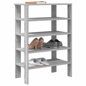 Mueble zapatero madera contrachapada gris sonoma 61x32x87,5