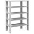 Mueble zapatero madera contrachapada gris sonoma 61x32x87,5