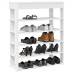 Mueble zapatero madera contrachapada blanco 80x30x98 cm