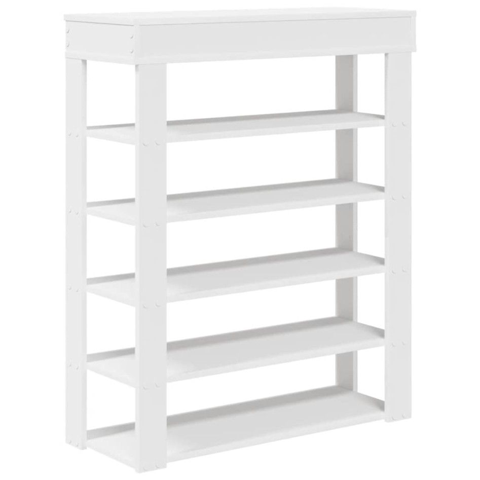 Mueble zapatero madera contrachapada blanco 80x30x98