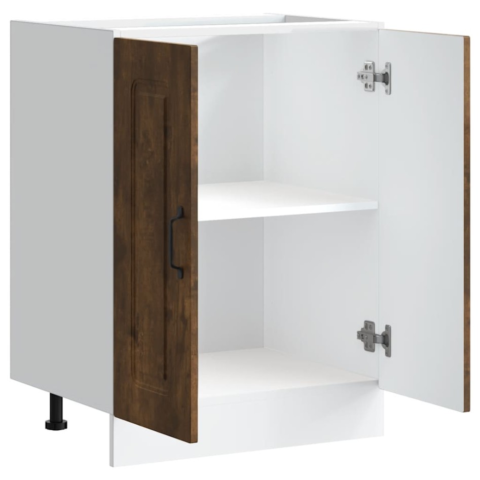 Mueble bajo para fregadero Kalmar roble ahumado 60x46x81,5