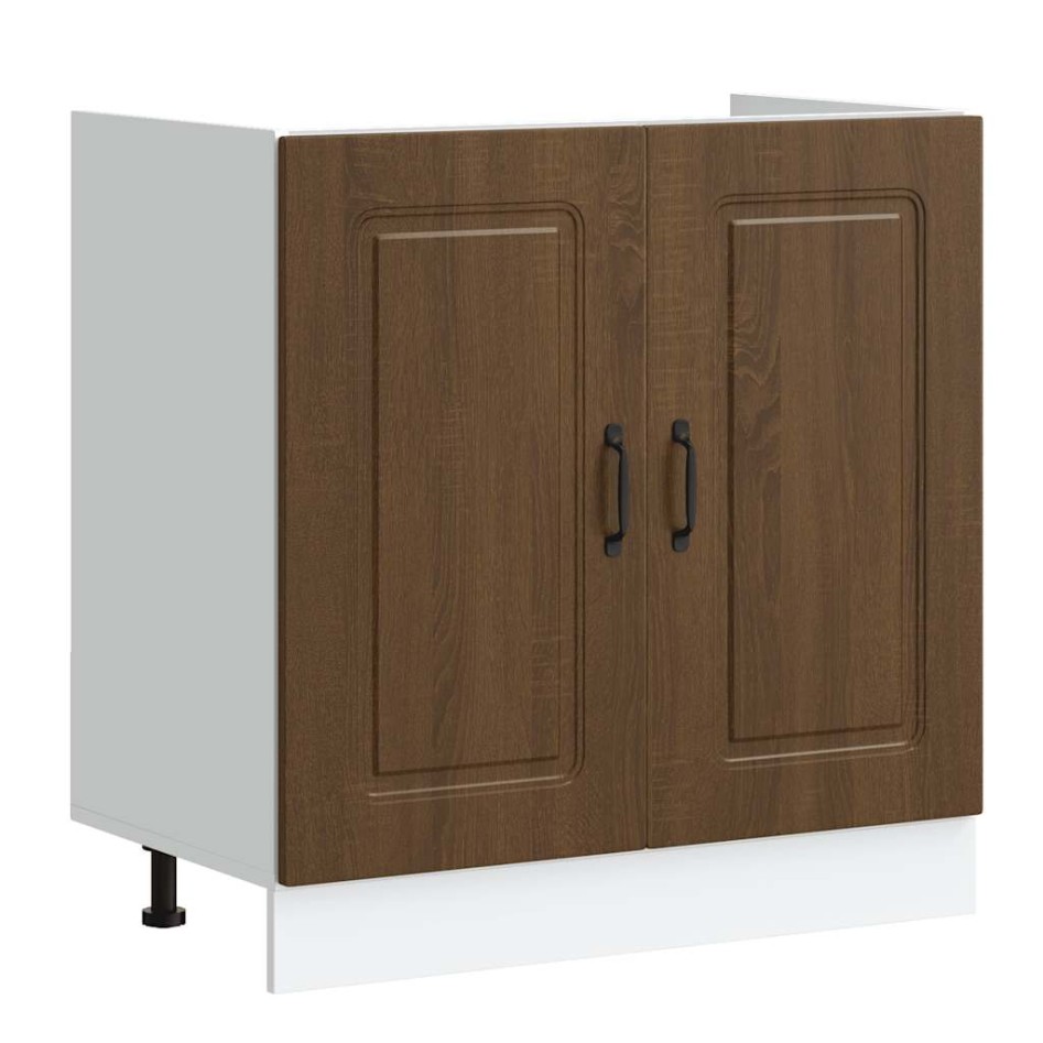 Mueble bajo para fregadero Kalmar roble marrón 80x46x81,5