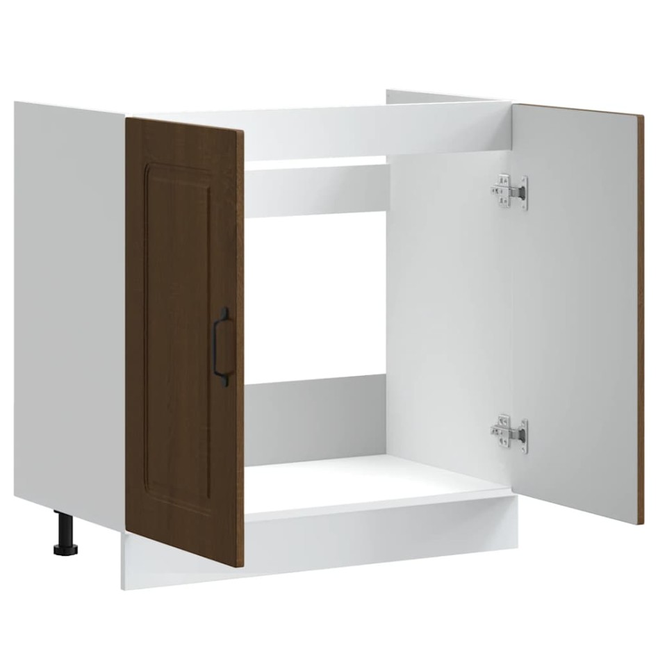 Mueble bajo para fregadero Kalmar roble marrón 80x46x81,5