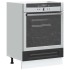 Mueble de horno Kalmar negra madera