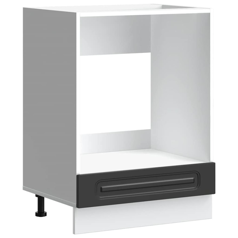 Mueble de horno Kalmar negra madera