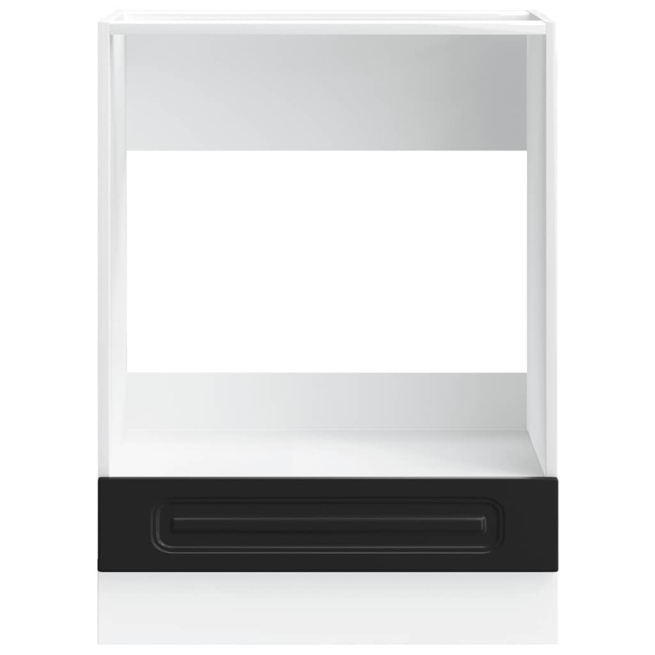 Mueble de horno Kalmar negra madera