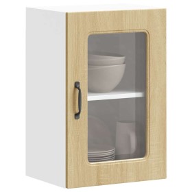 Armario pared cocina puerta de cristal Kalmar roble