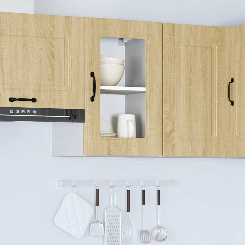 Armario pared cocina puerta de cristal Kalmar roble