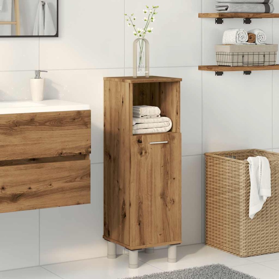 Armario de baño madera contrachapada roble artisan 30x30x95