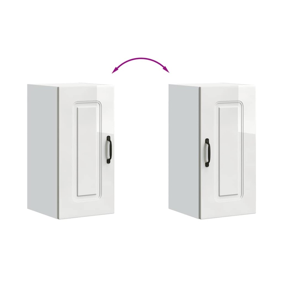 Armario de pared de cocina Kalmar blanca de alto